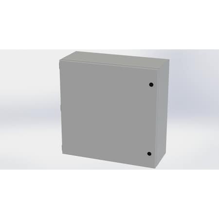 Saginaw Control & Engineering 1/4 Turn Latch Electrical Enclosures, 20 in H, 8 in D, 20 in W, NEMA 3R, 4, 12, 13, Carbon Steel SCE-20208ELJ